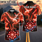 BlueJose Darts Eagle Neon Fierce Wings Dartboard Personalized Name, Team Name Unisex Shirt (4 Colors)