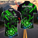 BlueJose Darts Tiger Lightning Roaring Beast Personalized Name, Team Name Unisex Shirt (6 Colors)