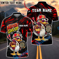 BlueJose Darts Funny Duck Cartoon Character Urban Streetwear Vibrant Sportswear Personalized Name, Team Name Unisex Shirt (4 Colors)