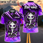 BlueJose Darts Edgy Neon Panda Dart Player Grunge Street Art Dartboard Personalized Name, Team Name Unisex Shirt (4 Colors)