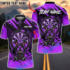 BlueJose Darts Edgy X-Eyes Rabbit Darts Neon Grunge Dartboard Design Personalized Name, Team Name Unisex Shirt (4 Colors)