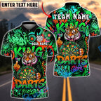 BlueJose Darts King Tiger Graffiti Urban Style Personalized Name, Team Name Unisex Shirt (4 Colors)