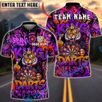 BlueJose Darts King Tiger Graffiti Urban Style Personalized Name, Team Name Unisex Shirt (4 Colors)