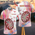 BlueJose Darts Pastel Butterfly Dream Personalized Name, Team Name Unisex Shirt (4 Colors)