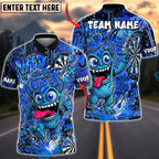 BlueJose Darts Crazy Monster Graffiti Personalized Name, Team Name Unisex Shirt (4 Colors)