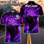 BlueJose Darts Flame Tiger Spirit Personalized Name, Team Name Unisex Shirt (4 Colors)