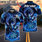 BlueJose Darts Storm Dragon Lightning Fury Personalized Name, Team Name Unisex Shirt (4 Colors)