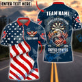 BlueJose Darts American Eagle Shirt Flag Style Freedom Legacy Personalized Name Shirt