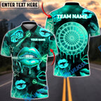 BlueJose Darts Sexy Neon Lips Dartboard Gambling Theme Personalized Name, Team Name Unisex Shirt (4 Colors)