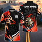 BlueJose Darts Wolf Gold Black Dartboard Graphic Personalized Name, Team Name Unisex Shirt (6 Colors)
