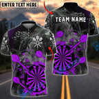 BlueJose Darts Smoke Splash Dartboard Personalized Name, Team Name Unisex Shirt (4 Colors)