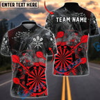 BlueJose Darts Smoke Splash Dartboard Personalized Name, Team Name Unisex Shirt (4 Colors)
