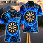BlueJose Darts Electric Strike Geometric Dartboard Personalized Name, Team Name Unisex Shirt (6 Colors)