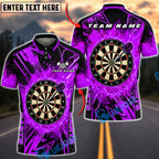 BlueJose Darts Electric Strike Geometric Dartboard Personalized Name, Team Name Unisex Shirt (6 Colors)