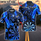 BlueJose Darts Armored Skull Lava Dartboard Personalized Name, Team Name Unisex Shirt (4 Colors)