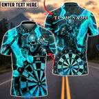 BlueJose Darts Armored Skull Lava Dartboard Personalized Name, Team Name Unisex Shirt (4 Colors)