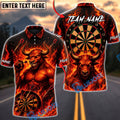 BlueJose Darts Demon Bull Skull Dartboard Personalized Name, Team Name Unisex Shirt (4 Colors)
