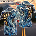 BlueJose Darts Eastern Dragon Mountain Dartboard Personalized Name, Team Name Unisex Shirt (4 Colors)