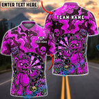 BlueJose Darts Zombie Bear Dartboard Toxic Smoke Personalized Name, Team Name Unisex Shirt (4 Colors)