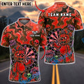 BlueJose Darts Zombie Bear Dartboard Toxic Smoke Personalized Name, Team Name Unisex Shirt (4 Colors)
