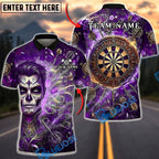 BlueJose Darts Day of the Dead Gentleman Ornate Dartboard Personalized Name, Team Name Unisex Shirt (4 Colors)