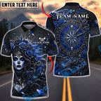 BlueJose Darts Gothic Rose Lady Dartboard Personalized Name, Team Name Unisex Shirt (4 Colors)