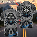 BlueJose Darts Halloween Giant Spider Triple Arrows Personalized Name, Team Name Unisex Shirt (6 Colors)