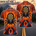 BlueJose Darts Halloween Giant Spider Triple Arrows Personalized Name, Team Name Unisex Shirt (6 Colors)