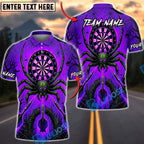 BlueJose Darts Halloween Giant Spider Triple Arrows Personalized Name, Team Name Unisex Shirt (6 Colors)