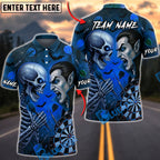 BlueJose Darts Halloween Vampire vs Skeleton Personalized Name, Team Name Unisex Shirt (4 Colors)