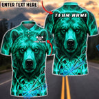 BlueJose Darts Fiery Flame Bear Dartboard Fantasy Personalized Name, Team Name Unisex Shirt (6 Colors)