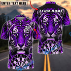 BlueJose Darts Blazing Fire Tiger Dartboard Fantasy Personalized Name, Team Name Unisex Shirt (6 Colors)