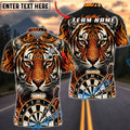 BlueJose Darts Blazing Fire Tiger Dartboard Fantasy Personalized Name, Team Name Unisex Shirt (6 Colors)