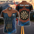 BlueJose Darts Wild West Sheriff Dartboard Fantasy Personalized Name, Team Name Unisex Shirt (4 Colors)