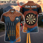 BlueJose Darts Wild West Sheriff Dartboard Fantasy Personalized Name, Team Name Unisex Shirt (4 Colors)