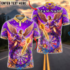 BlueJose Darts Heavenly Archangel Dartboard Fantasy Personalized Name, Team Name Unisex Shirt (4 Colors)