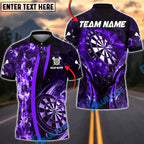 BlueJose Darts Flame Dartboard Fire Arrow Down Multicolor Options Personalized Name Shirt (4 Colors)