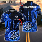 BlueJose Darts  Flame Dartboard Darts Player Three Arrows Multicolor Options Personalized Name Shirt (4 Colors)