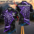 BlueJose Darts Crack Dartboard Pattern Multicolor Options Personalized Name Shirt (4 Colors)