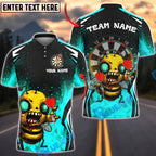 BlueJose Darts Angry Hornet Zombie Mascot Multicolor Options Personalized Name Shirt (6 Colors)
