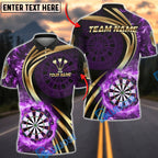BlueJose Darts On Fire Flaming Dartboard Graphic Personalized Name, Team Name Unisex Shirt (4 Colors)