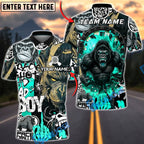 BlueJose Darts Gorilla Graffiti Rage Style Multicolor Options Personalized Name Shirt (4 Colors)