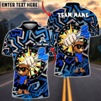 BlueJose Darts Bear Cool Style Geometric Pattern Multicolor Options Personalized Name Shirt (4 Colors)