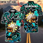 BlueJose Darts Bear Cool Style Geometric Pattern Multicolor Options Personalized Name Shirt (4 Colors)