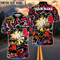 BlueJose Darts Bear Cool Style Geometric Pattern Multicolor Options Personalized Name Shirt (4 Colors)