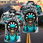 BlueJose Darts Monkey Graffiti Urban Art Multicolor Options Personalized Name Shirt (4 Colors)