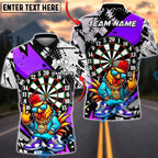 BlueJose Darts Dartboard Hip Hop Chicken Street Art Multicolor Options Personalized Name Shirt (6 Colors)