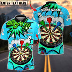 BlueJose Darts Bullseye Target Classic Design Multicolor Options Personalized Name Shirt (4 Colors)