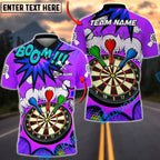 BlueJose Darts Bullseye Target Classic Design Multicolor Options Personalized Name Shirt (4 Colors)