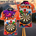 BlueJose Darts Bullseye Target Classic Design Multicolor Options Personalized Name Shirt (4 Colors)